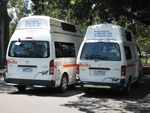 This Voyager 4 berth camper is is on the left and Hitop 2/3 berth camper on the right.